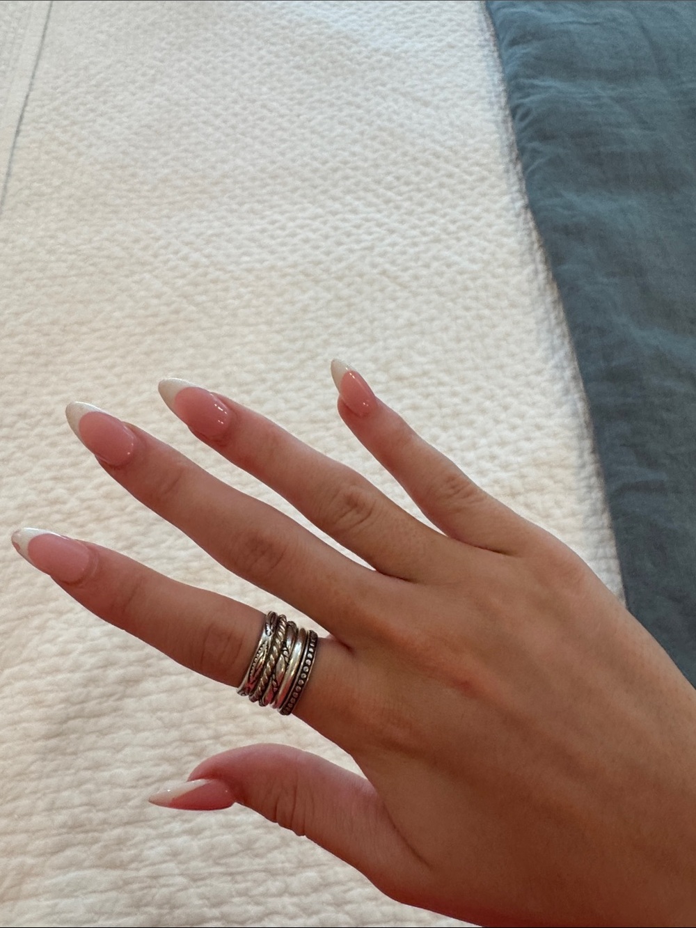 Stacked Silver Rings Set - Picture 1 of 4